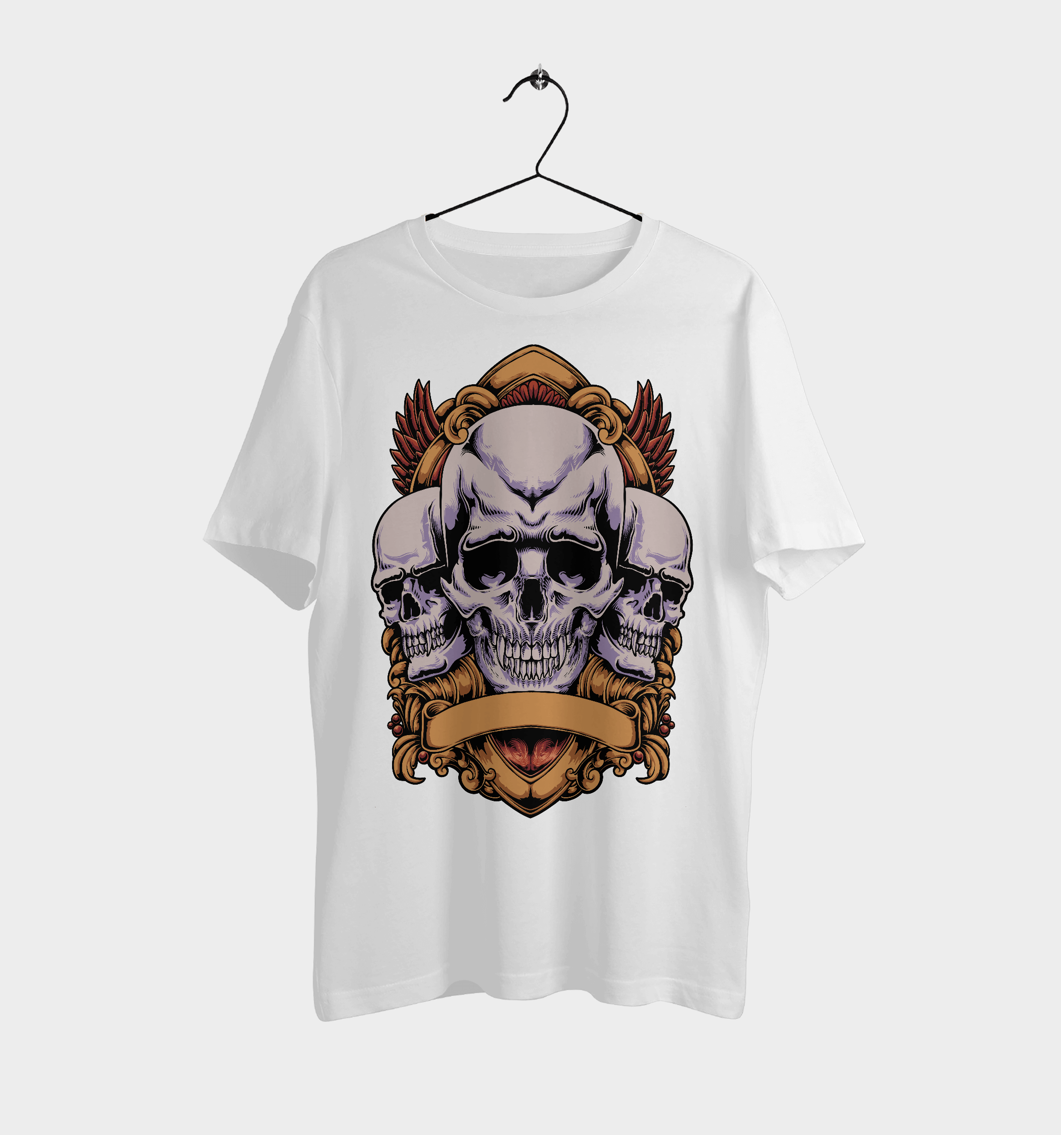 Skull Vintage Premium Round Neck T-Shirt